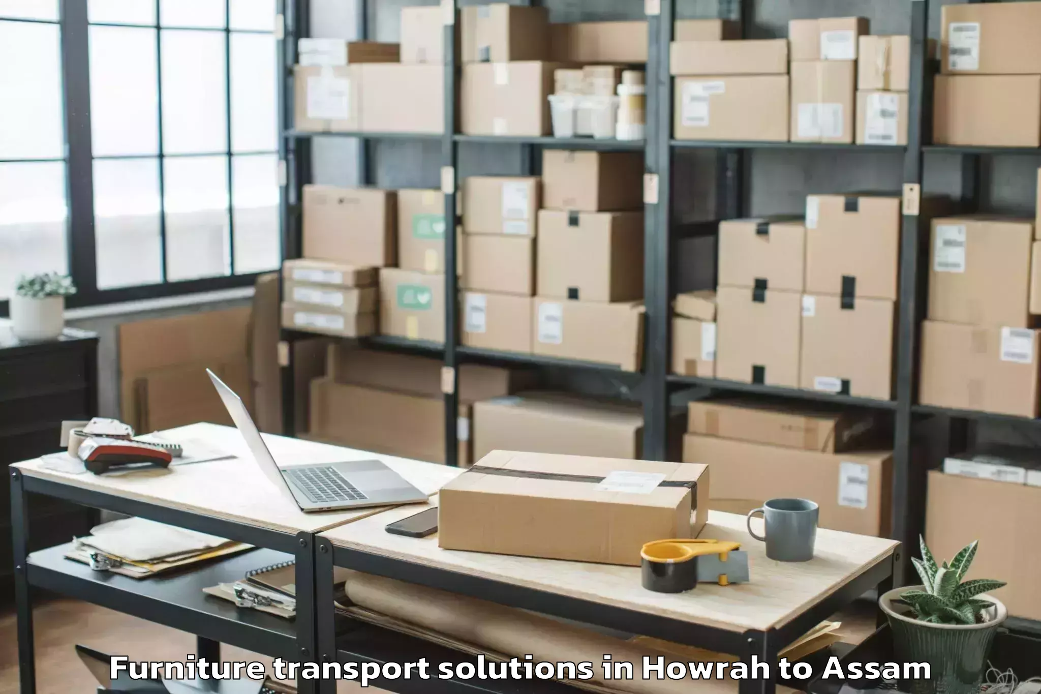 Book Howrah to Moran Furniture Transport Solutions